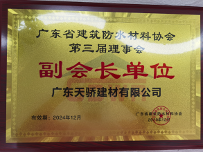 广东省建筑防水材料协会副会长单位